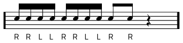 Rudiment #11 notacija