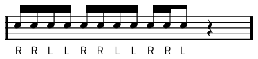 Rudiment #12 notacija