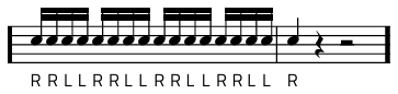 Rudiment #15 notacija