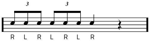 Rudiment #3 notacija