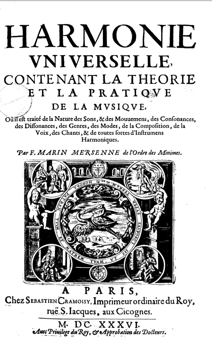 Harmonie universelle titulinis puslapis