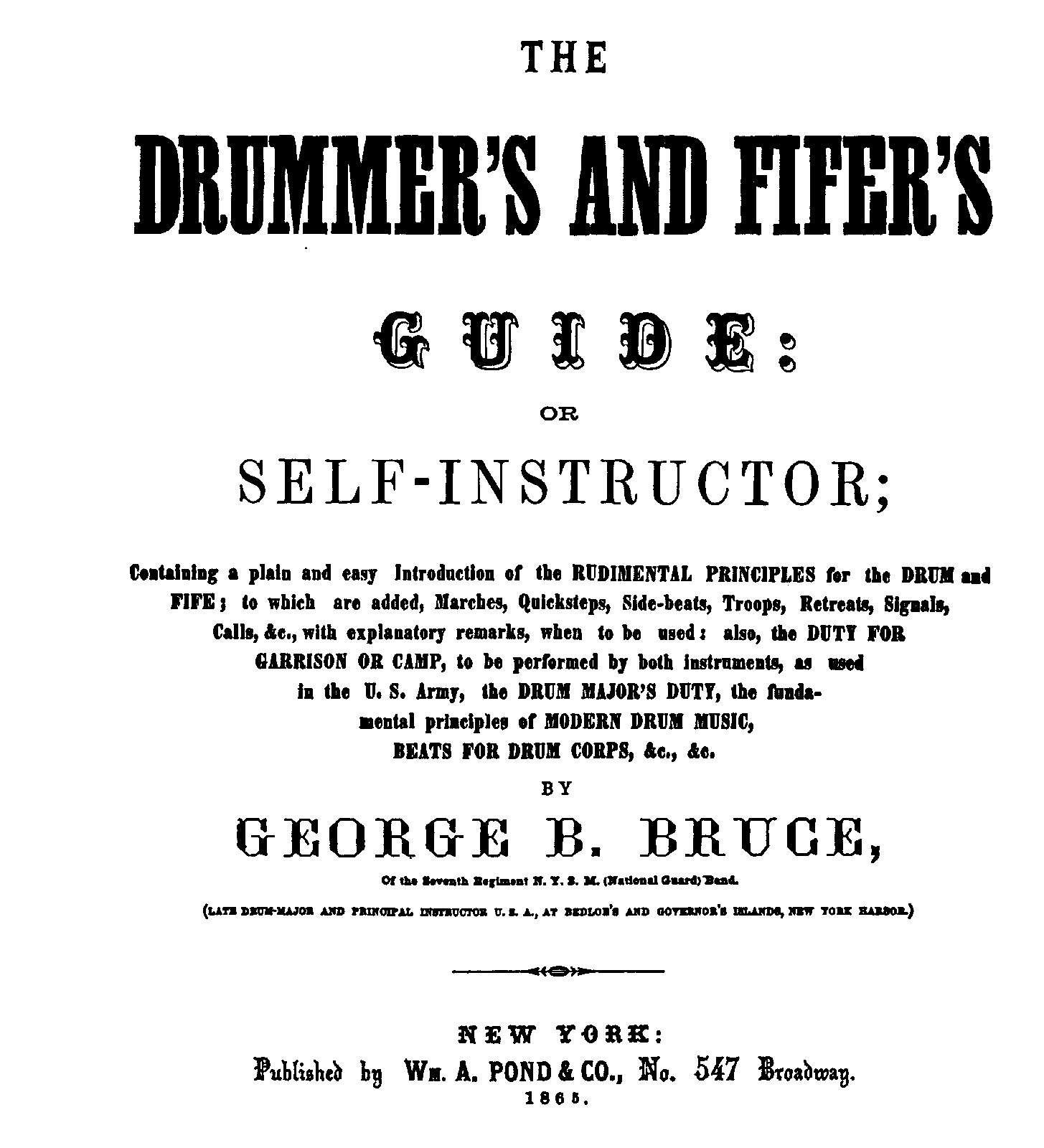 The Drummer’s and Fifer’s Guide